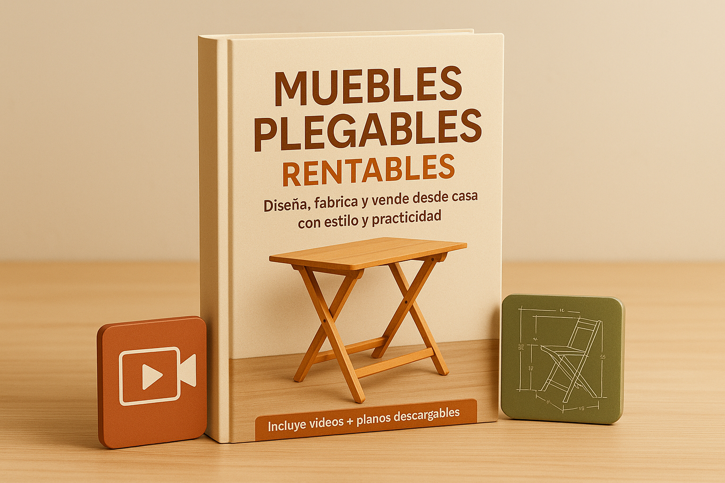 Combo Muebles plegables + Videos paso a paso + calculadora de precios + muebles prácticos + curso de reparación y restauración de muebles